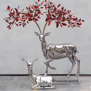 China Stainless Steel Deer Sculpture manufacturers factory